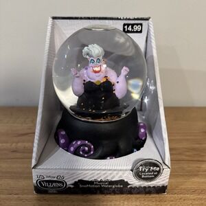 New Disney Villains Ursula Little Mermaid Music Snomotion Waterglobe Snow Globe
